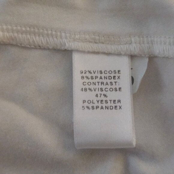 St. John Yellow Label Pull over top White Dark Striped Plaque Size S Small - Picture 7 of 9